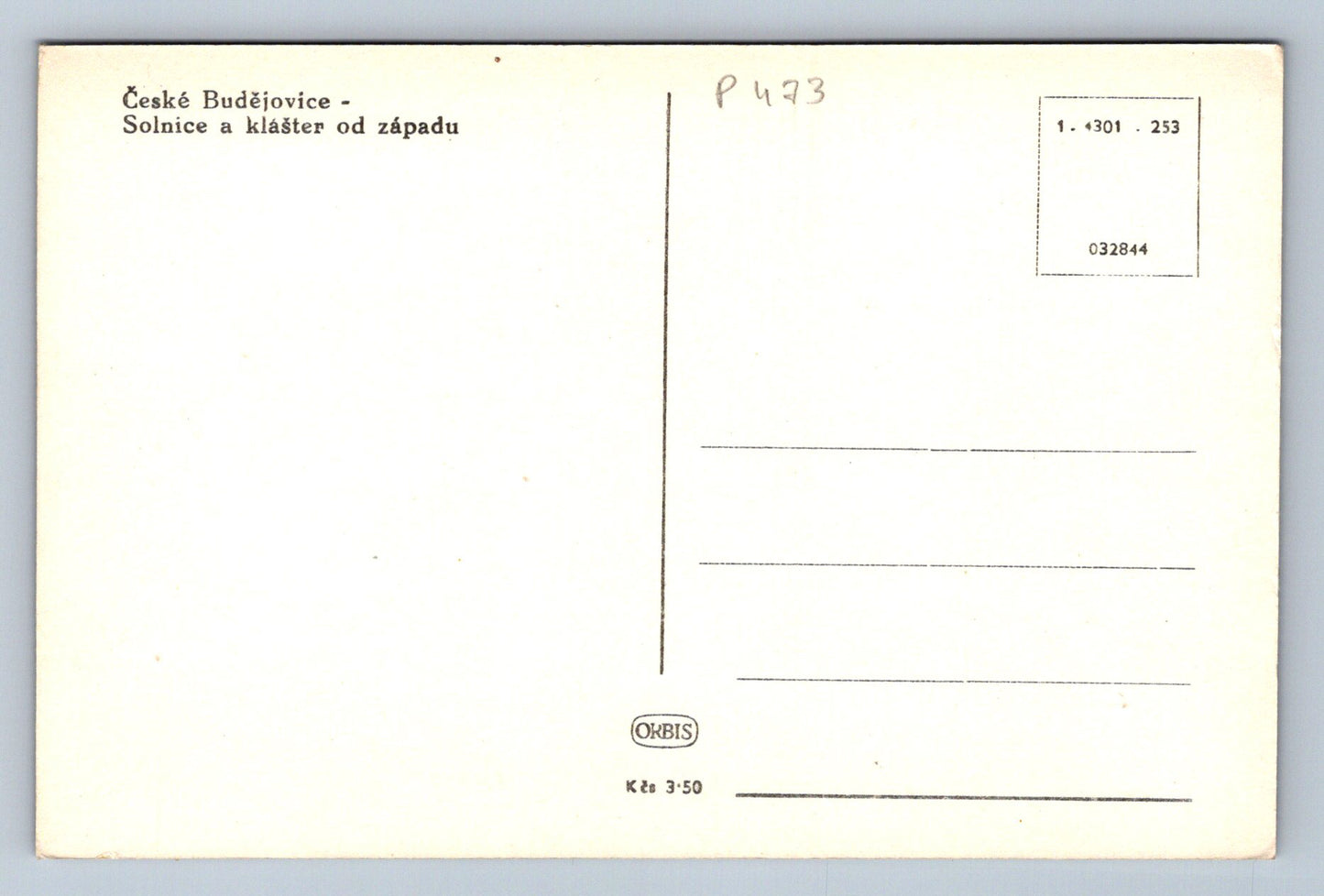 Pohlednice České Budějovice - Solnice a klášter od západu (P473)