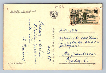 Pohlednice JESENÍK - čs. státní lázně Priessnitzovo sanatorium (P489)