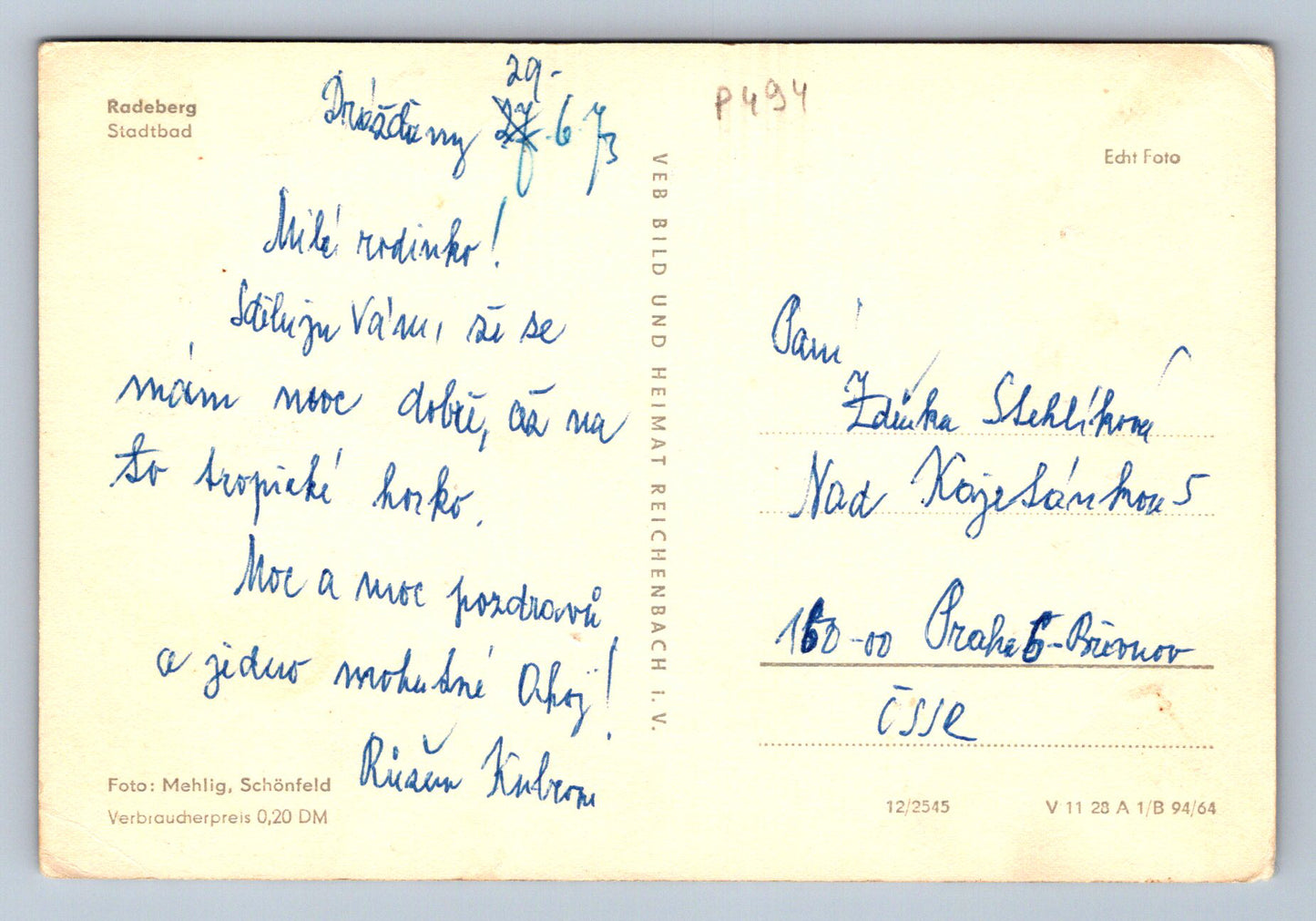 Pohlednice Radeberg (P494)