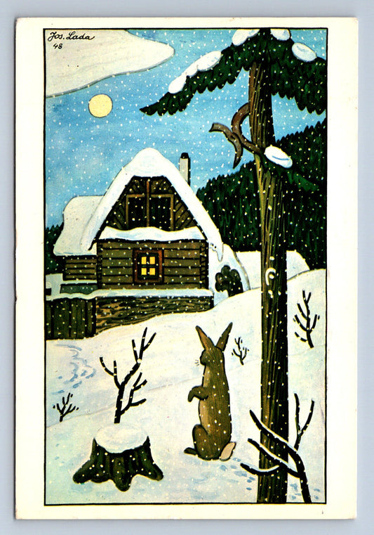 Pohlednice Josef Lada - RADOSTNÉ VÁNOCE A ŠŤÁSTNÝ NOVÝ ROK (P532)