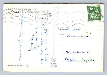 Pohlednice Josef Lada - RADOSTNÉ VÁNOCE A ŠŤÁSTNÝ NOVÝ ROK (P536)