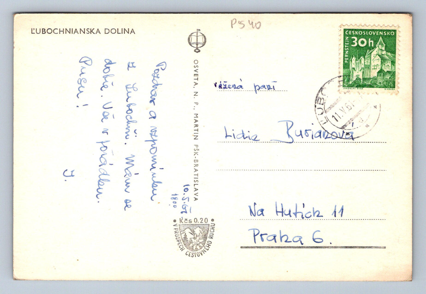 Pohlednice ĽUBOCHNIANSKA DOLINA (P540)