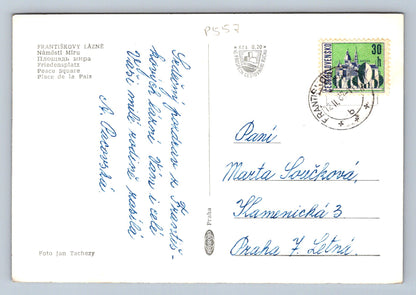 Pohlednice FRANTIŠKOVY LÁZNĚ - Náměstí Míru (P557)