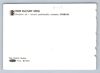 Pohlednice DŮM KULTURY VŽKG - Divadelní sál orchestr VÍTKOVÁK (P559)