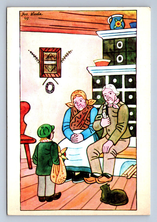 Pohlednice Josef Lada - RADOSTNÉ VÁNOCE A ŠŤÁSTNÝ NOVÝ ROK (P604)