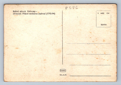Pohlednice Státní zámek Veltrusy chrámek Přátel venkova (P676)