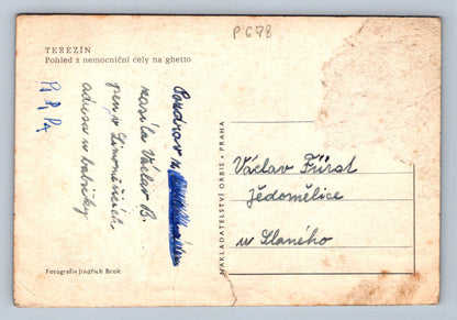 Pohlednice TEREZÍN - Pohled z nemocniční cely na ghetto (P678)