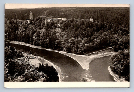 Pohlednice Hrad ZVÍKOV - soutok Vltavy s Otavou (P923)