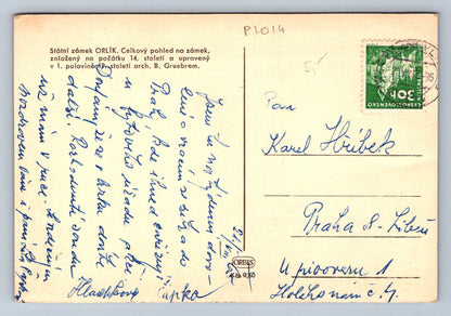 Pohlednice Státní zámek ORLÍK - celkový pohled na zámek (P1014)