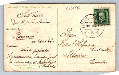 Pohlednice AK. MALÍŘ A. KORBER : PARTIE ZE SLOVENSKA (X23096)