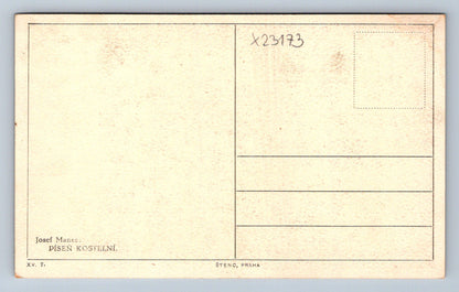 Pohlednice JOSEF MÁNES PÍSEŇ KOSTELNÍ (X23173)