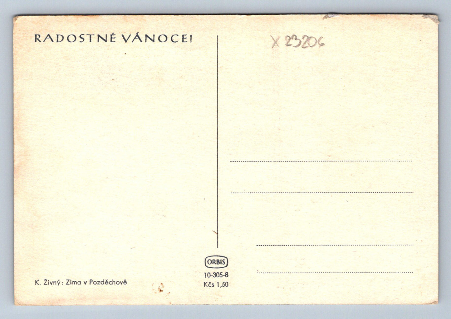 Pohlednice RADOSTNÉ VÁNOCE (X23206)