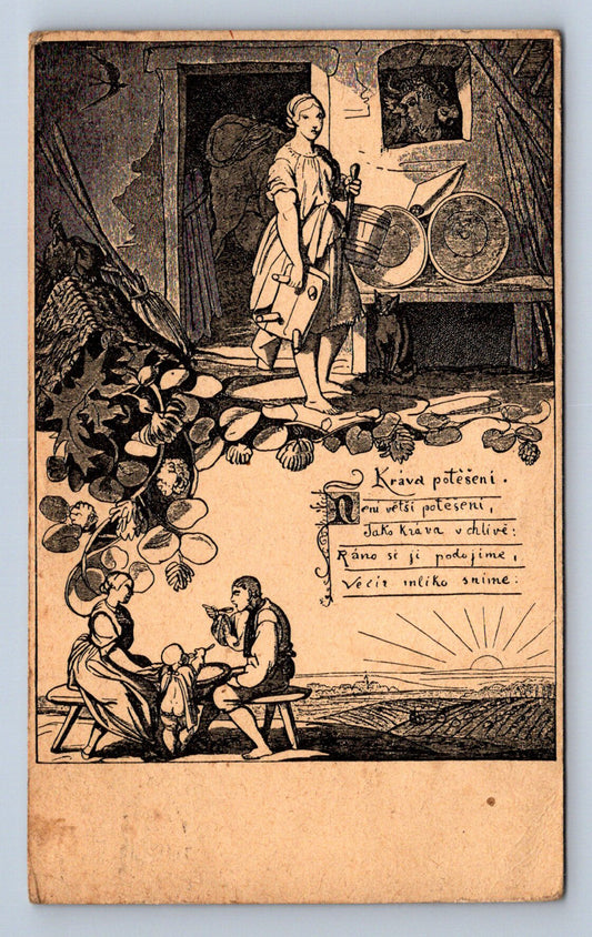 Pohlednice JOSEF MÁNES NÁRODNÍ PÍSNĚ (X23235)