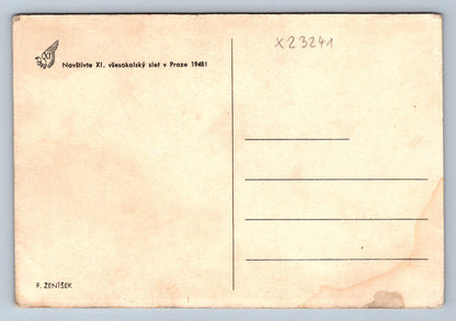 Pohlednice NAVŠTIVTE XI. VŠESOKOLSKÝ SLET V PRAZE 1948! (X23241)