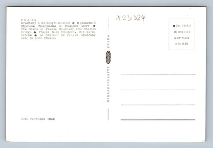 Postcard PRAGUE - HRADČANY WITH CHARLES BRIDGE (X23324)