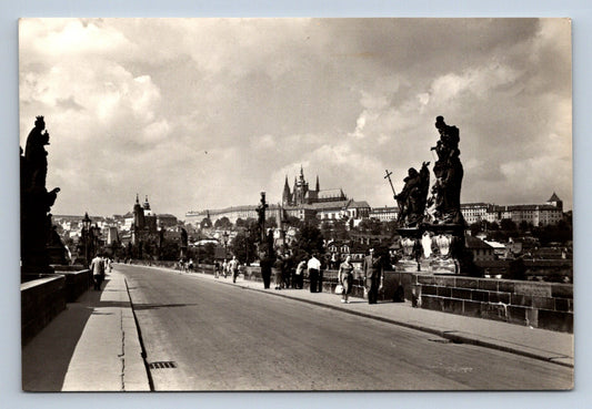 Postcard PRAGUE - HRADČANY WITH CHARLES BRIDGE (X23324)
