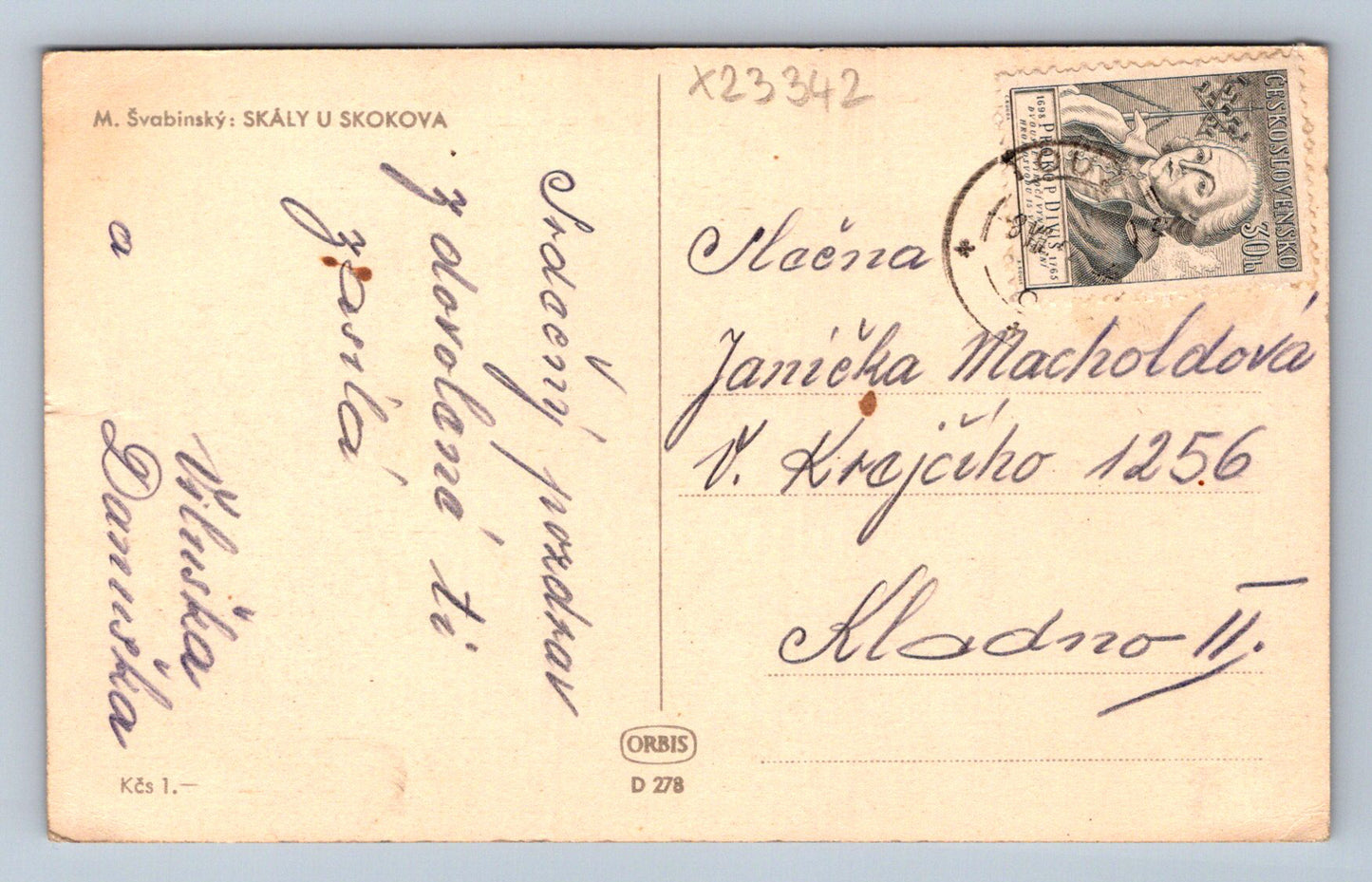 Postcard M. ŠVABINSKÝ: ROCKS AT SKOKOVA (X23342)