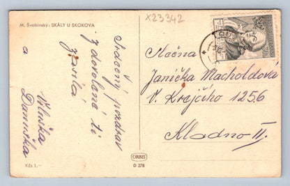 Postcard M. ŠVABINSKÝ: ROCKS AT SKOKOVA (X23342)