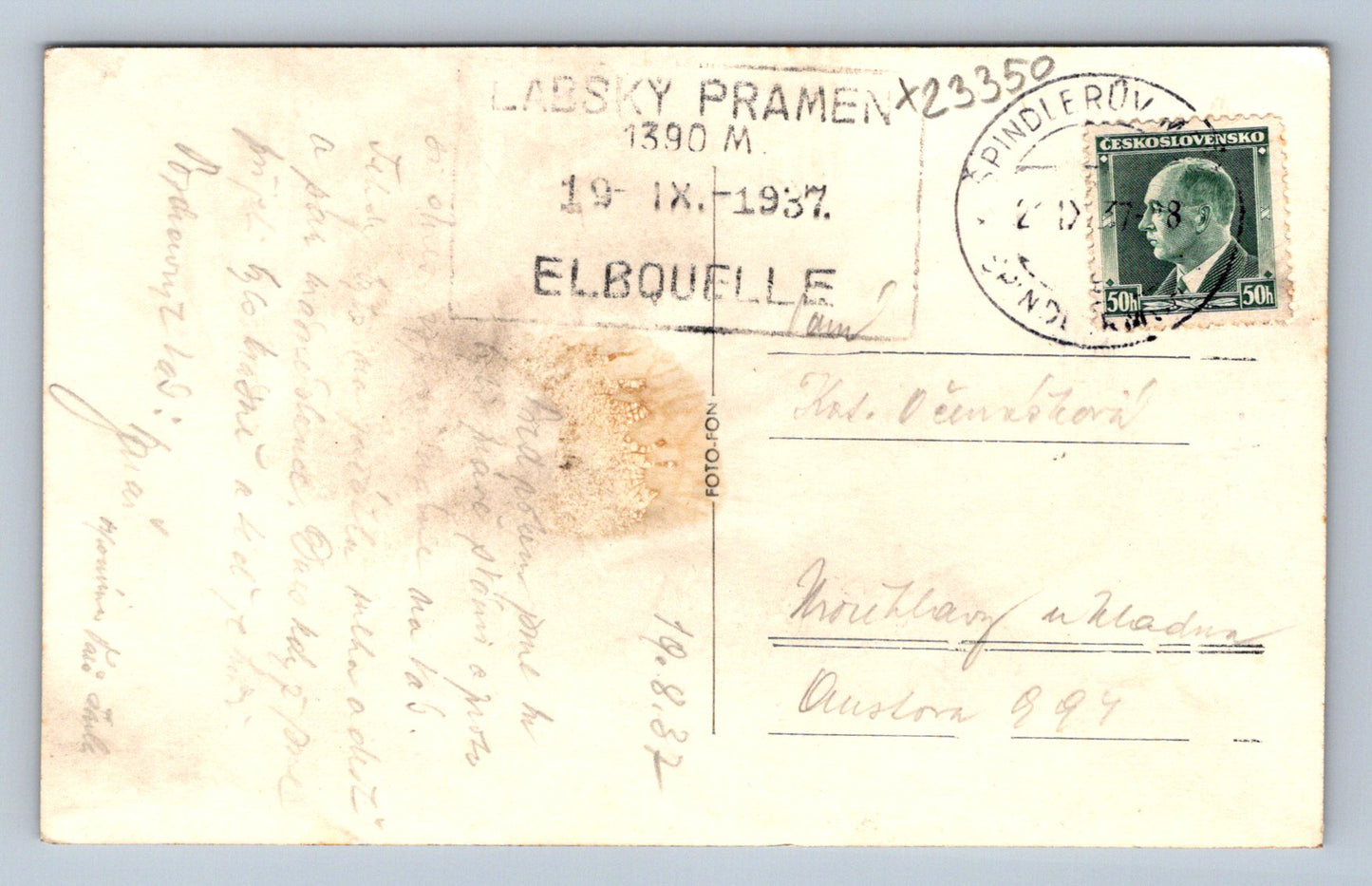 Postcard KRKONOSE - ELEBE SPRING (X23350)