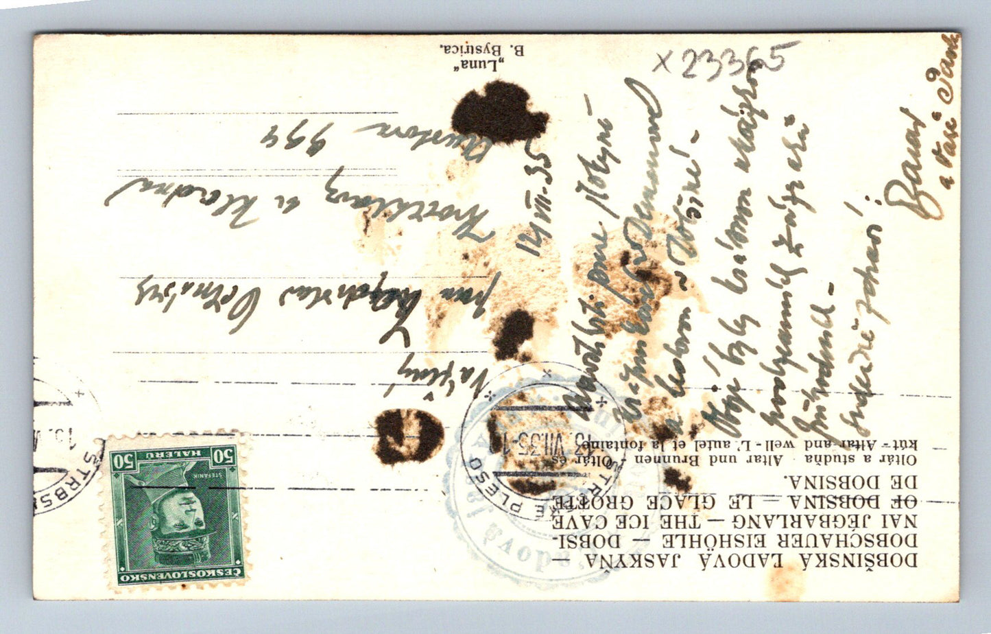 Postcard DOBŠINSKÁ ŁADOVÁ CAVE (X23365)