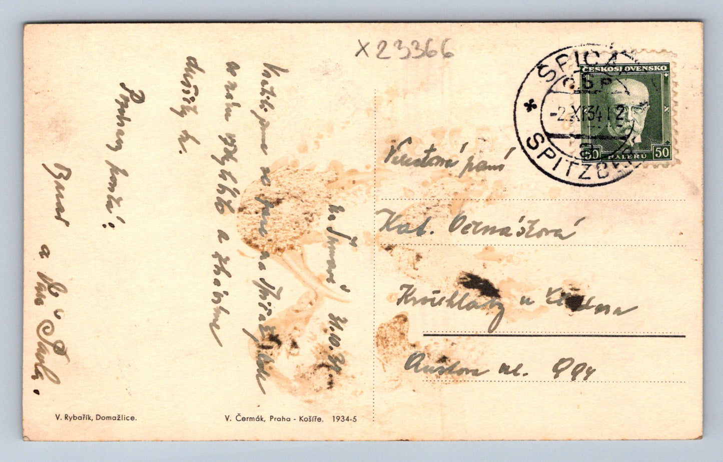 Postcard ŠUMAVA - VIEW OF THE VALLEY (X23366)