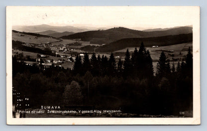Postcard ŠUMAVA - VIEW OF THE VALLEY (X23366)
