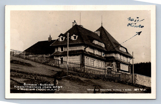 Postcard ŠUMAVA - SUŠICKO - KLOSTERMANN'S COTTAGE KČST (X23385)