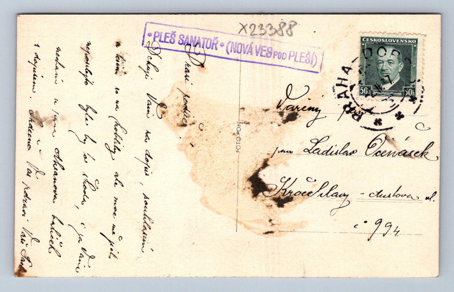 Postcard SANATORIUM ON THE HAIR (X23388)