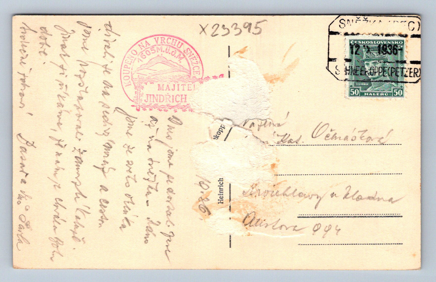 Postcard RIESENGEBURGE THE SNOWMAN (X23395)