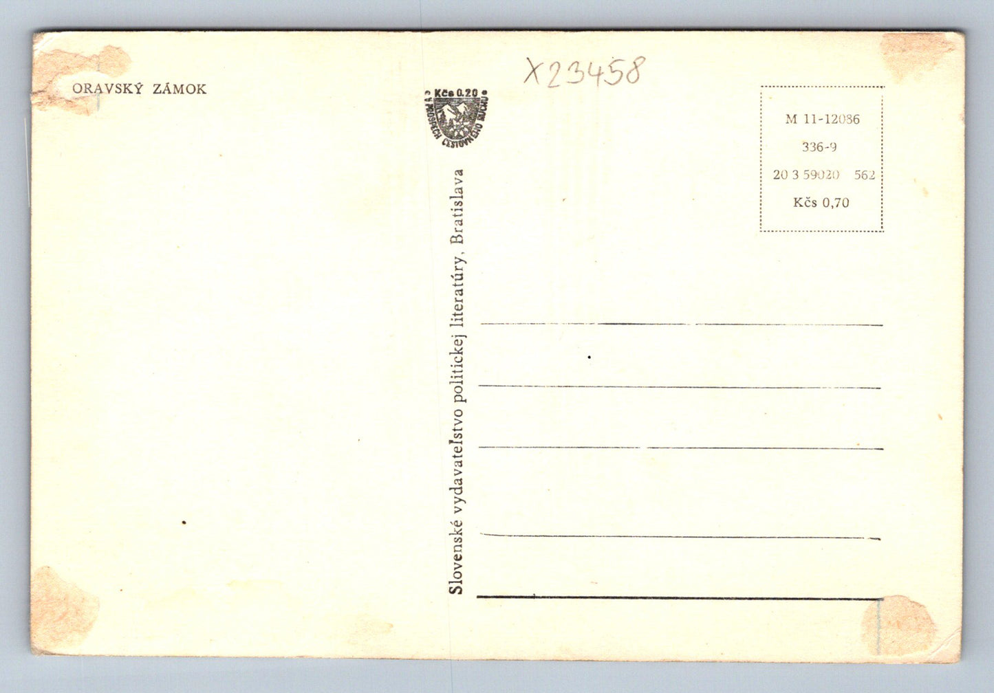 Postcard ORAVA CASTLE (X23458)