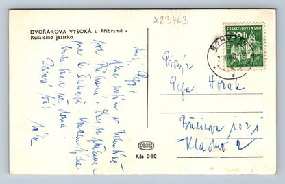 Postcard DVOŘÁK'S HIGHLAND NEAR PŘÍBRAM - RUSALČINO LAKE (X23463)