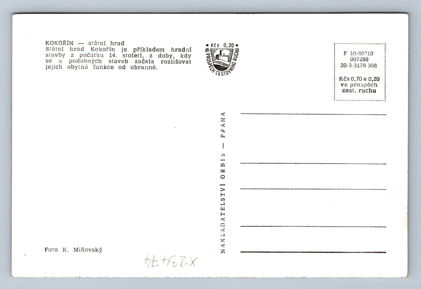 Postcard KOKORÍN (X23474)