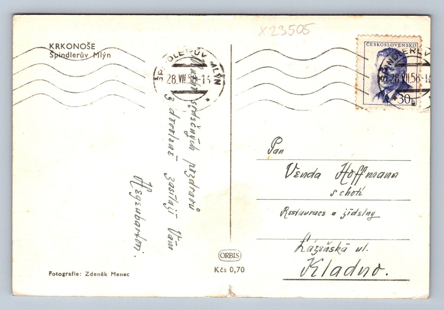 Postcard KRKONOSE - ŠPINDLERŮV MLÝN (X23505)