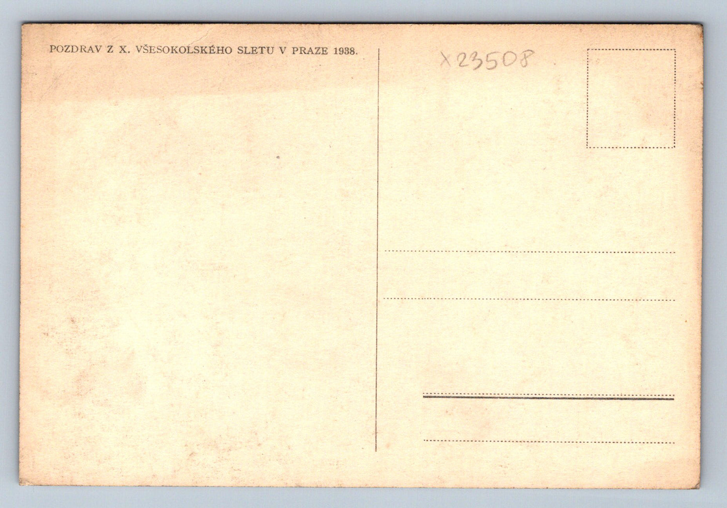 Postcard GREETINGS FROM THE 10TH UNIVERSITY CONFERENCE IN PRAGUE 1938 (X23508)
