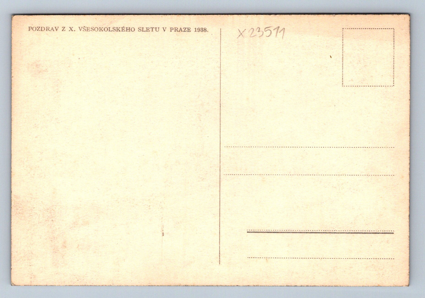 Postcard GREETINGS FROM THE 10TH UNIVERSITY CONFERENCE IN PRAGUE 1938 (X23511)