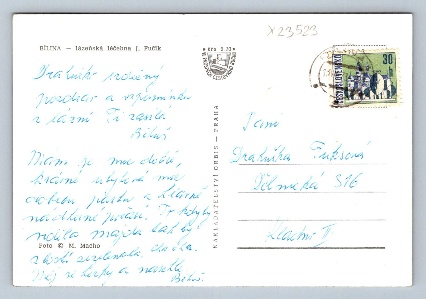 Postcard BÍLINA - SPA (X23523)