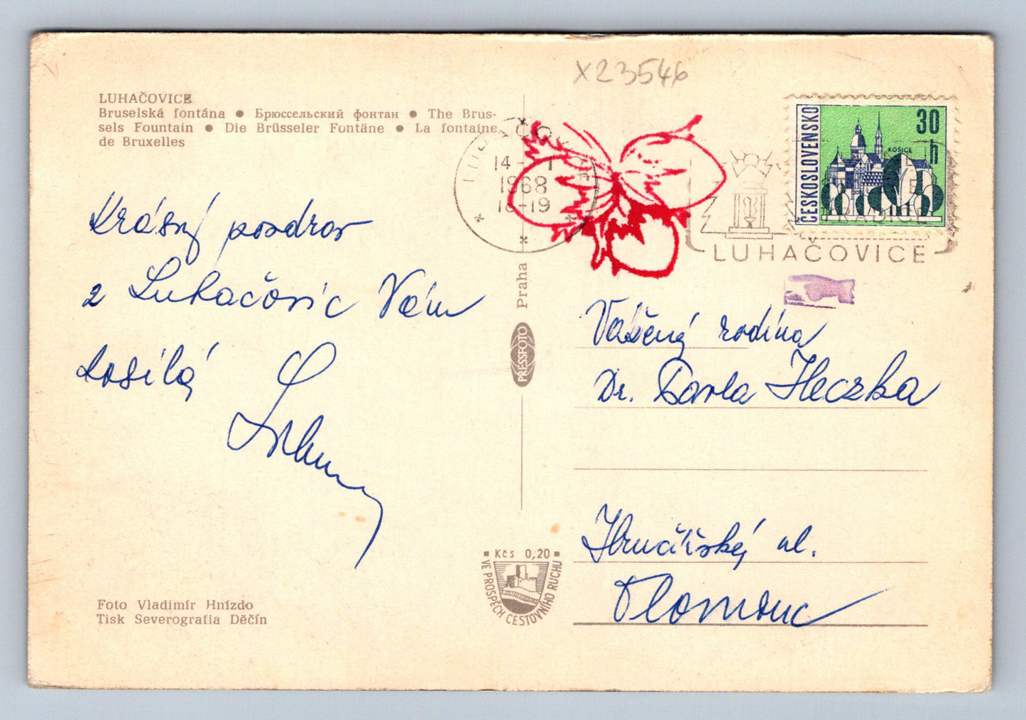 Postcard LUHAČOVICE (X23546)