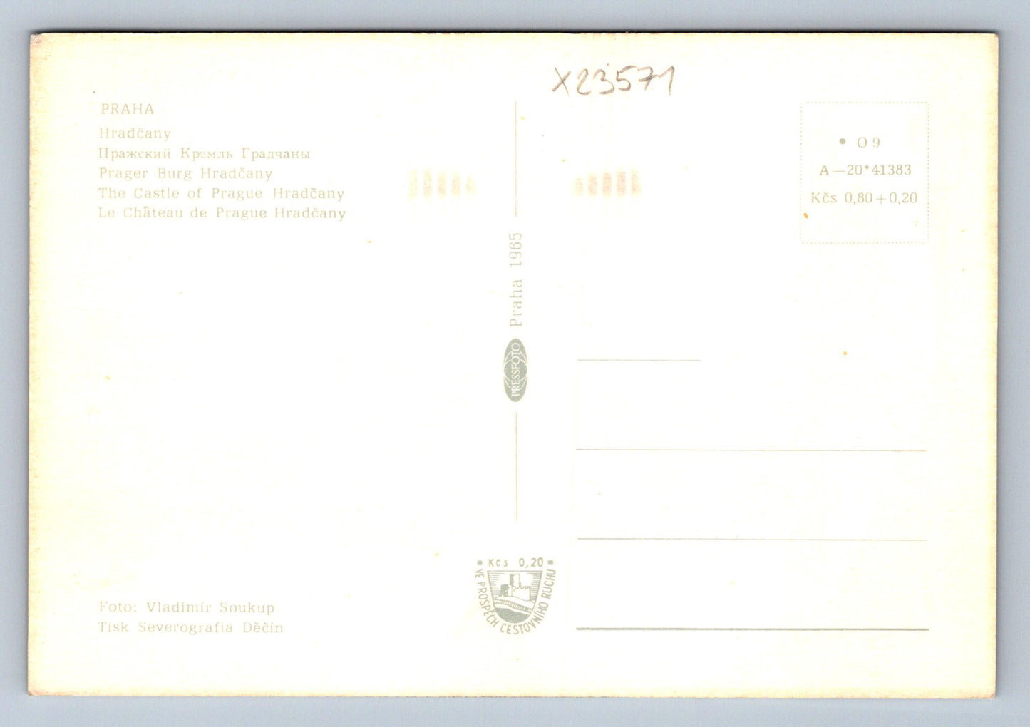 Postcard PRAGUE - HRADČANY (X23571)