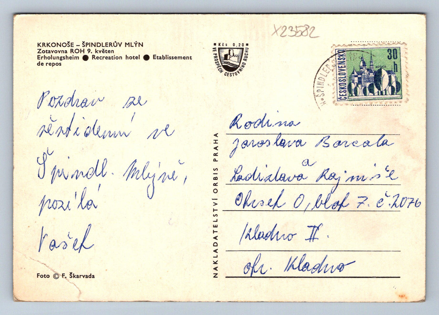 Postcard KRKONOSE MOUNTAINS - ŠPINDLERŮV MLÝN (X23582)