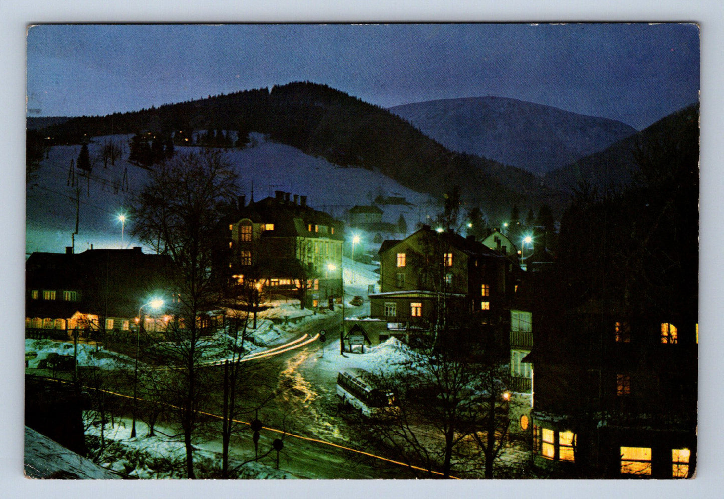 Postcard KRKONOSE MOUNTAINS PEC UNDER THE SNOW (X23590)