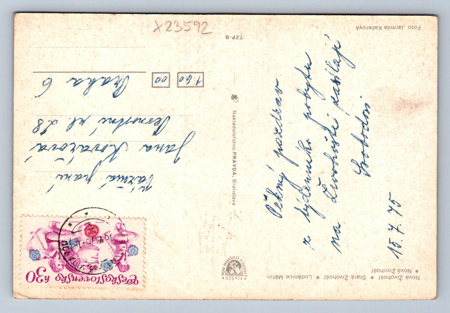 Pohlednice ŽIVOHOŠŤ (X23592)