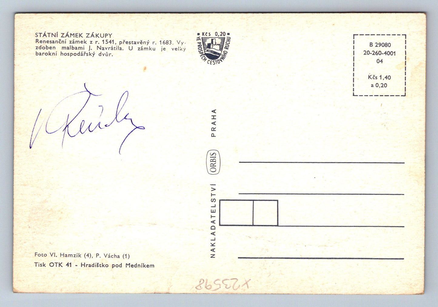 Pohlednice ZÁKUPY (X23598)