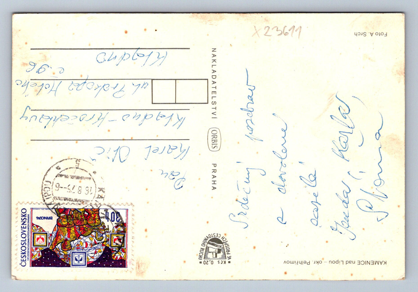 Pohlednice KAMENICE AD LIPOU (X23611)