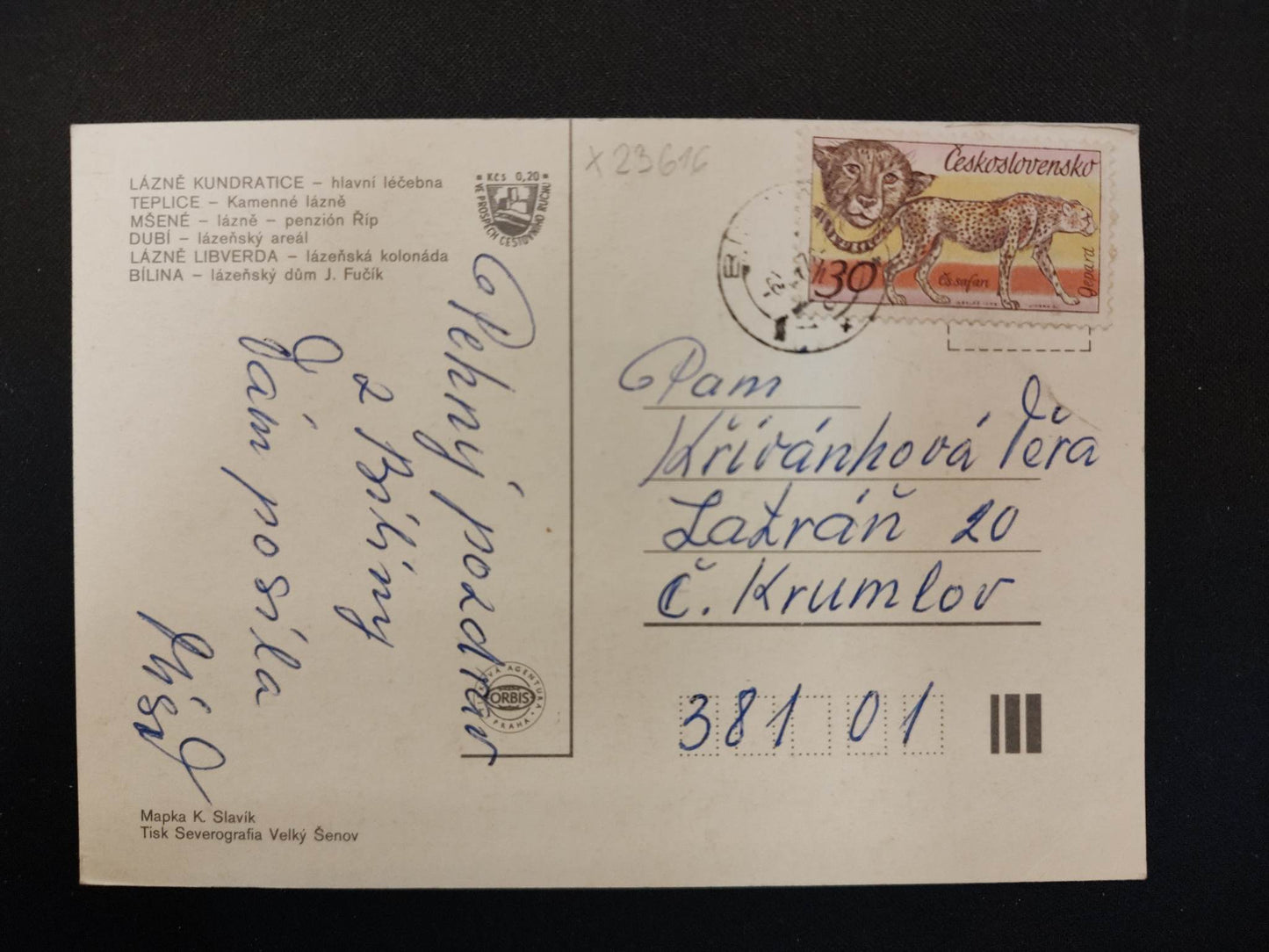 Postcard LÁZNĚ KUNDRATICE (X23616)