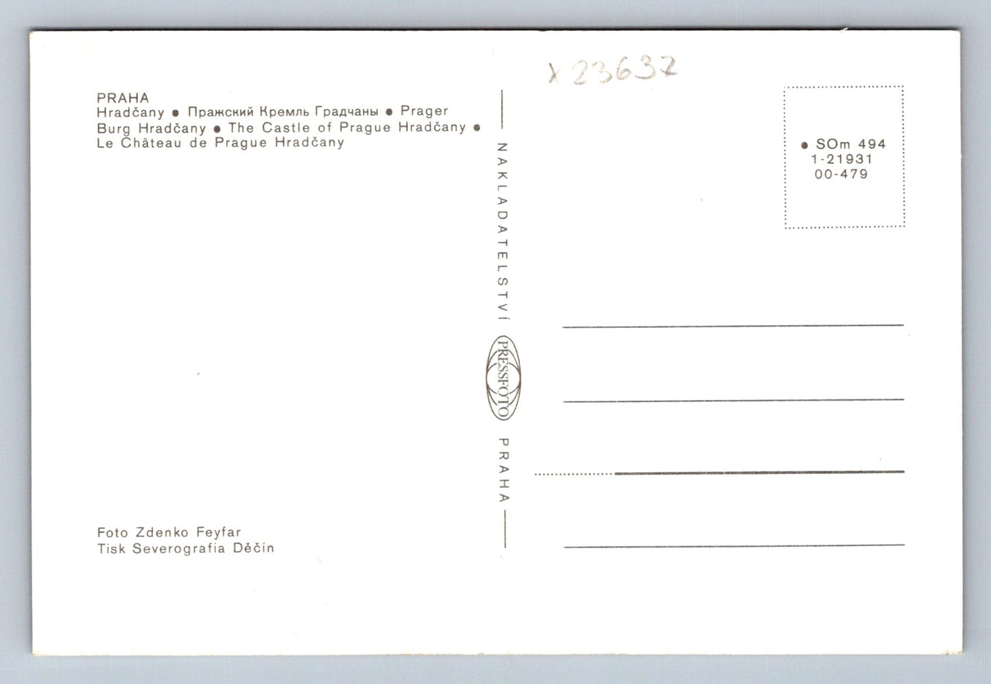 Postcard PRAGUE (X23637)