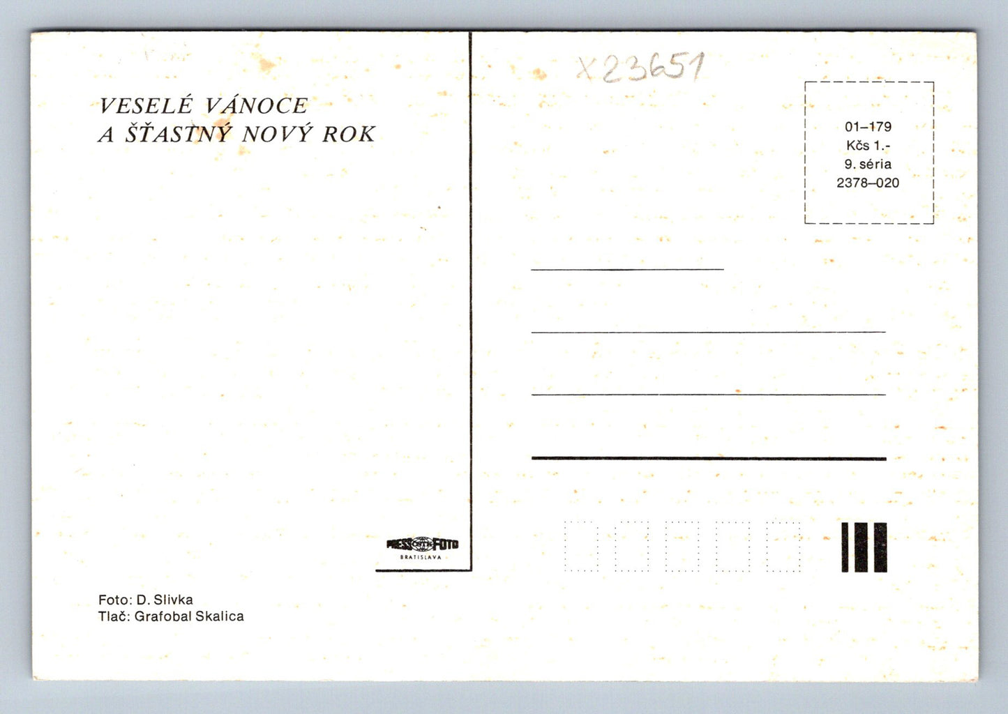 Postcard MERRY CHRISTMAS AND HAPPY NEW YEAR (X23651)