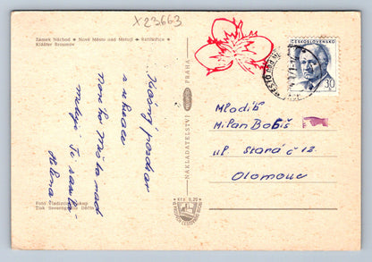 Postcard NÁCHOD CASTLE (X23663)