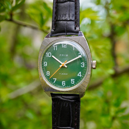 PRIM hodinky 17 jewels zelený ciferník (SE113)