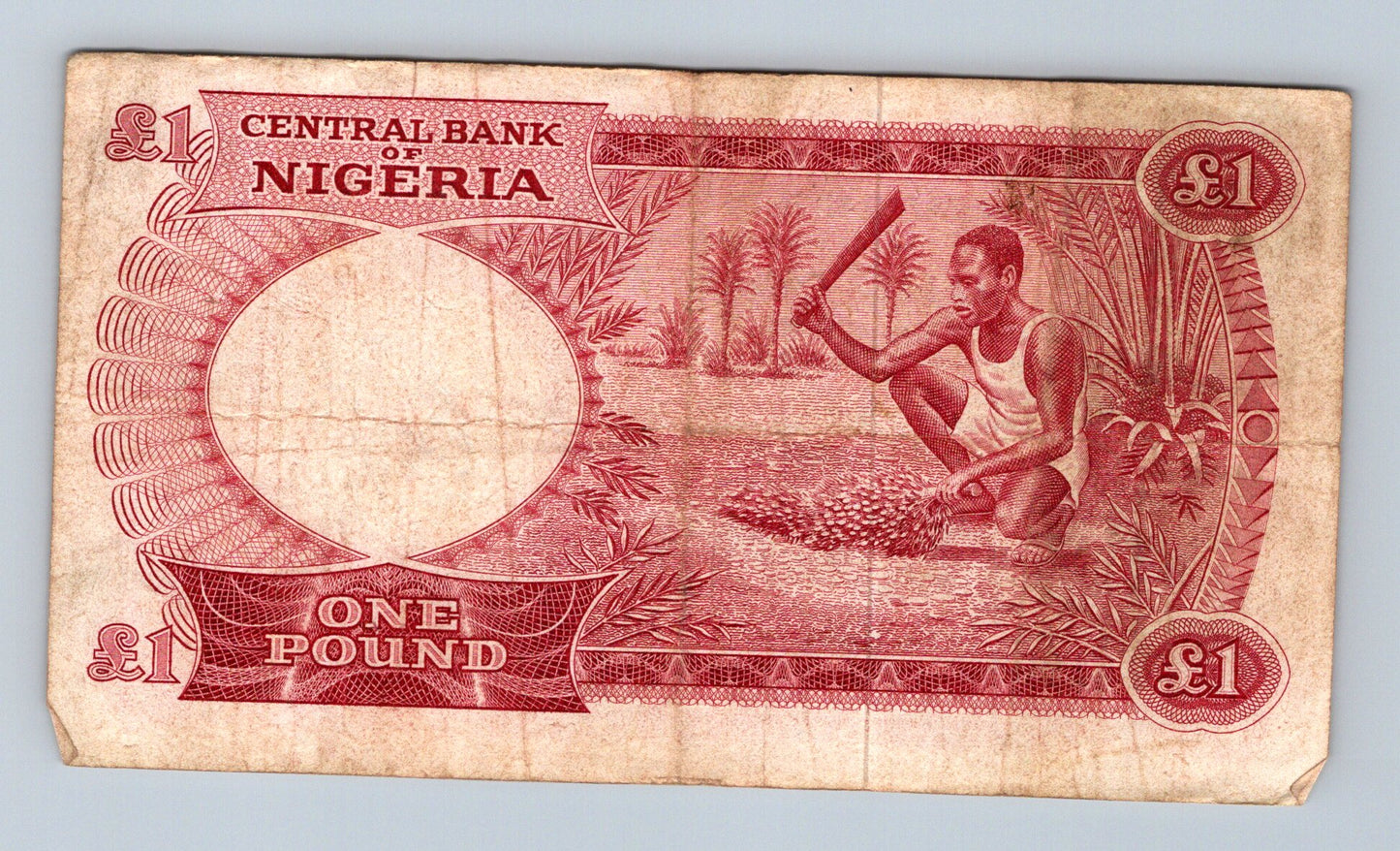 Bankovka Nigérie 1 Pound 1968 B 66 619081 (B0100)