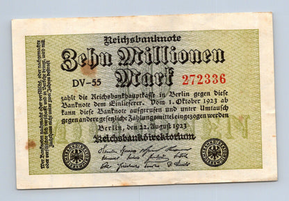 Bankovka Nemecko 10000000 Mark 1923 DV 55 272336 (B0102)